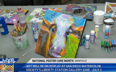 KUSI previews Just in Time for Foster Youth and San Diego Watercolor Society art workshop