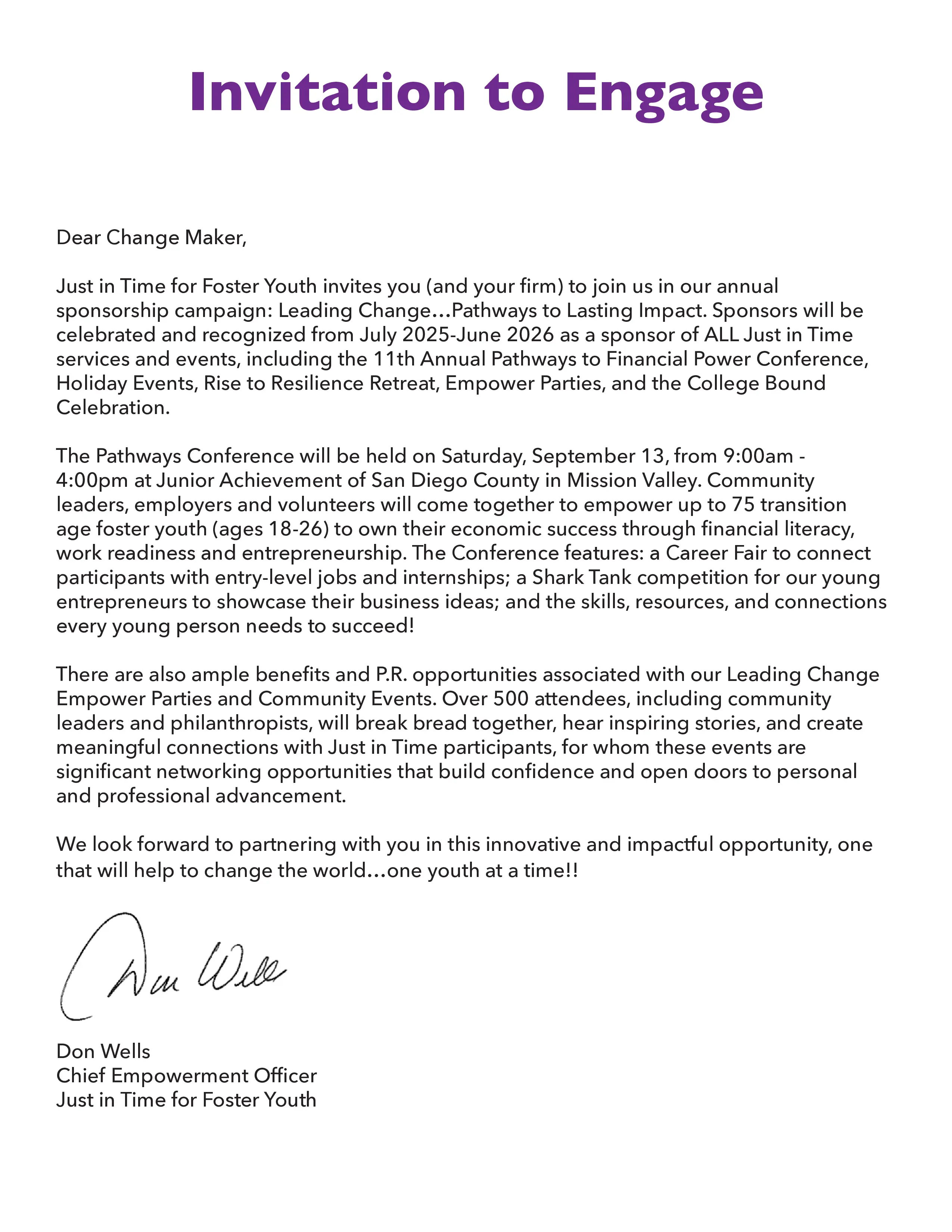 Leading Change Sponsorships