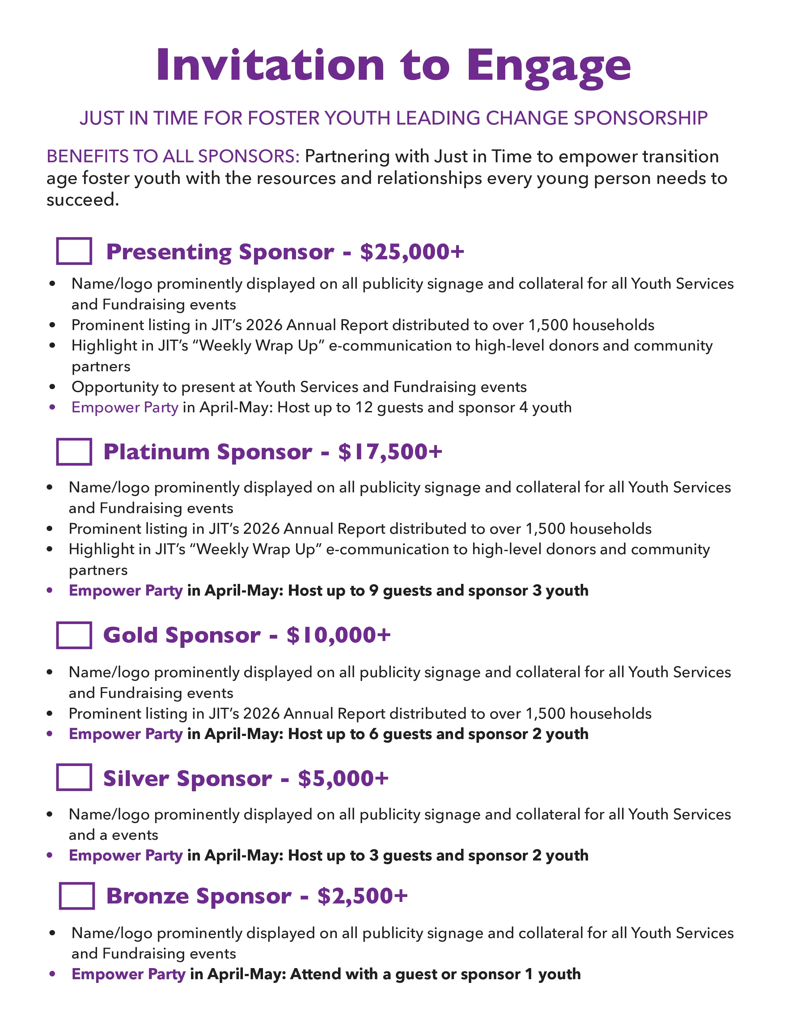 Leading Change Sponsorships